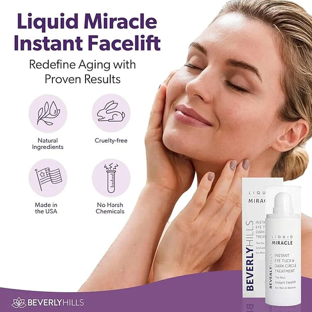 Beverly Hills Instant Facelift Anti Aging Eye Serum Treatment for Dark Circles, Puffy Eyes, Wrinkles, Under Eye Bags, Fine...