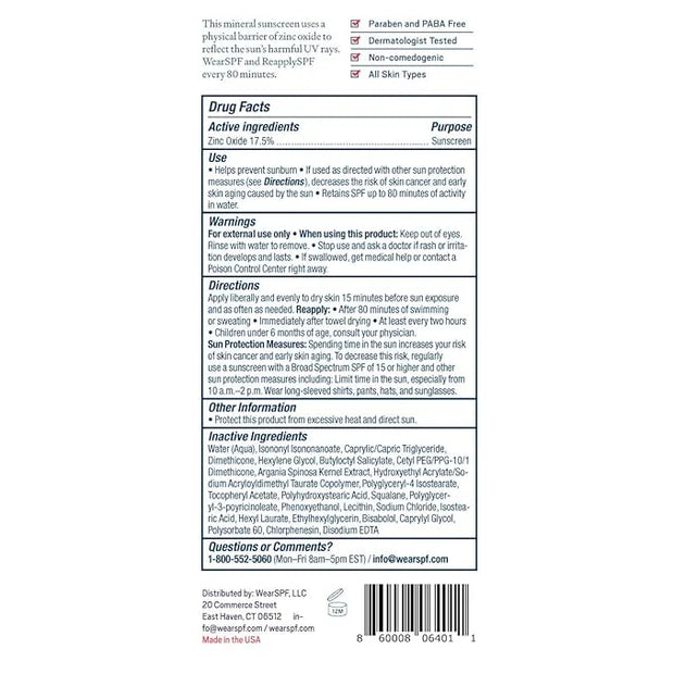 Mineral Sunscreen SPF 30 Broad Spectrum Sun Lotion for Face and Body Antioxidant-Infused, Chemical-Free and Formulated wit...