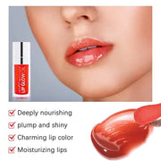 Lip Oil,Lip Glow Oil,Plumping Lip Oil Tinted,Hydrating Gloss Tinted Lip Balm,Long Lasting Nourishing Non-sticky Fresh Text...
