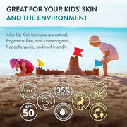 Aloe Up Kids Broad Spectrum Mineral Sunscreen Spray SPF 50 - Alcohol-Free Face and Body Sun Protector for Sensitive Skin -...