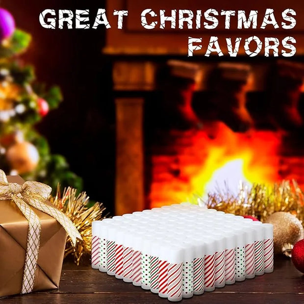 50 Pcs Christmas Peppermint Lip Balms Supplies