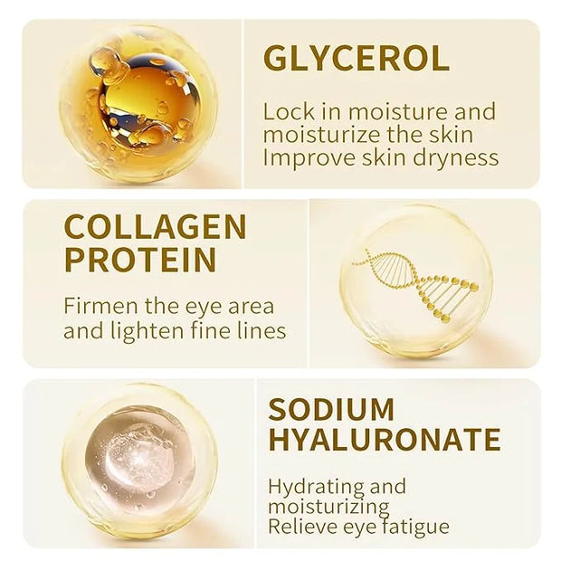 30 Pairs Under Eye Patches, 24k Gold Under Eye Mask For Puffy Eyes,Dark Circles,Bags, Nourishing Collagen Under Eye Gel Pa...