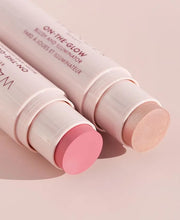 Wander Beauty On-the-Glow Blush and Illuminator - Petal Pink/Nude Glow - 7-in-1 Hydrating Cream Blush & Highlighting Stick...