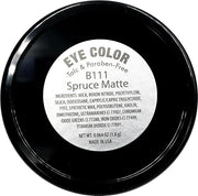 Spruce Matte Deep Green Blue Grey Gray Pressed Powder Single Vegan Eyeshadow; Talc, Paraben & Cruelty Free - Product Image