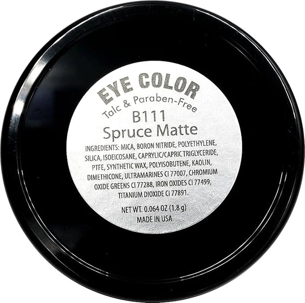 Spruce Matte Deep Green Blue Grey Gray Pressed Powder Single Vegan Eyeshadow; Talc, Paraben & Cruelty Free - Product Image
