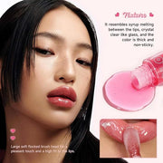 Lip Plumper Gloss High-Shine Liquid Lip Plumping Color, Long-Lasting Plumper Pout, Moisturizing, Non-Sticky With Natural G...