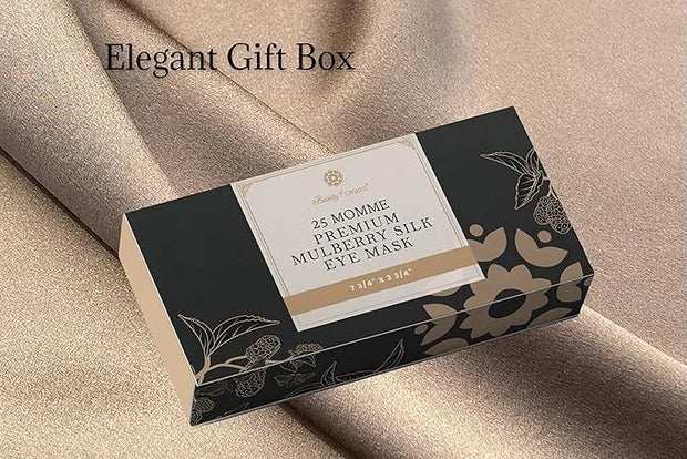 Premium Handcrafted 25 Momme Mulberry Silk Eye Mask for Sleeping (Chocolate) - Product Image