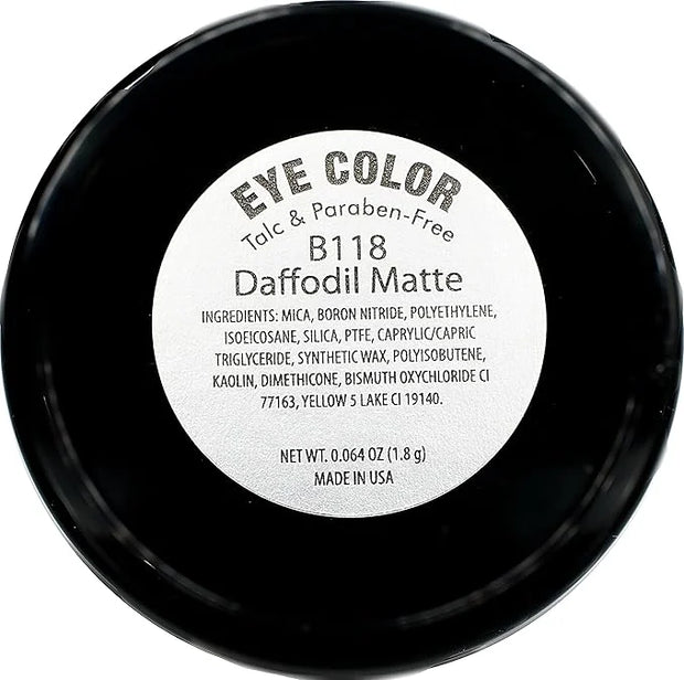 Daffodil Matte Muted Yellow Gold Soft Pressed Powder Single Vegan Eyeshadow; Talc, Paraben & Cruelty Free - Product Image