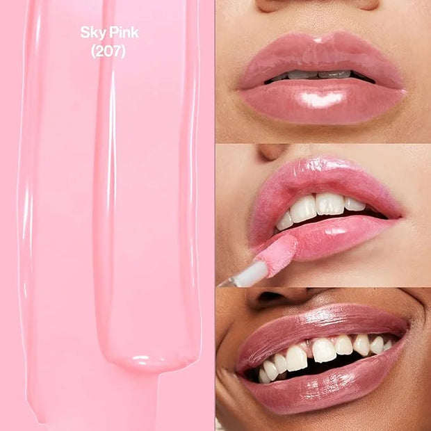 Revlon Super Lustrous Lip Gloss, Non-Sticky, Hydrating, High Shine Finish, 207 Pink Sky, 0.13 oz - Product Image