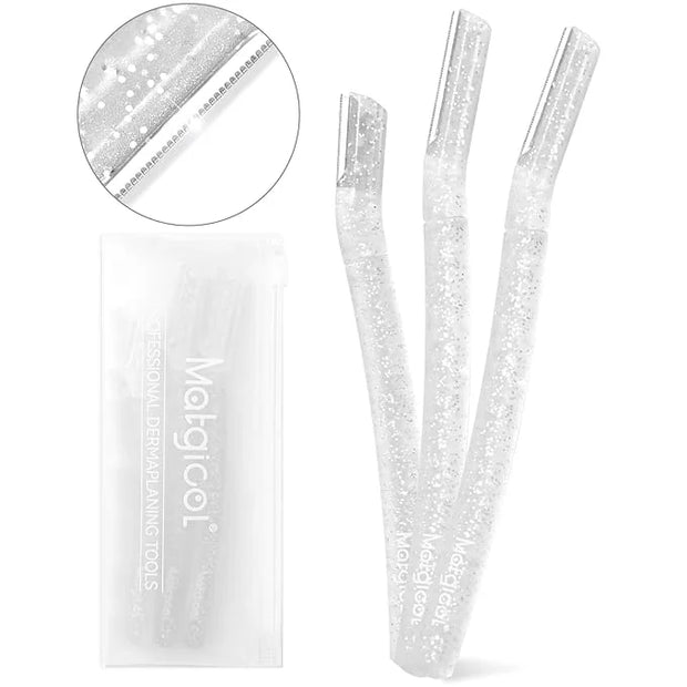 Women’s Dermaplane Razor for Face & Eyebrow - Anti-Cutting Japanese Blades for Eyebrow and Facial Hair Removal, Achieve Si...