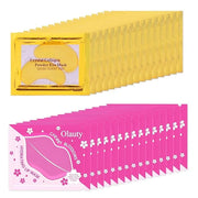 30 Pairs Collagen Lip Masks & Under Eye Mask,Crystal Collagen Eye Patches for Puffy Eyes,Moisturizing& Reducing Fine Lines...