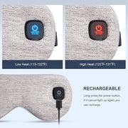 Heated Eye Mask Cordless, Warm Eye Compress for Dry Eyes Stye Blepharitis Chalazion MGD Eye Treatment, Heat Therapy to Unc...
