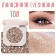 Monochrome Glitter Eyeshadow - Nude Gold Brown Shimmer Eye Shadow, Talc-Free, Paraben-Free, Cruelty-Free, Long-Lasting Sin...
