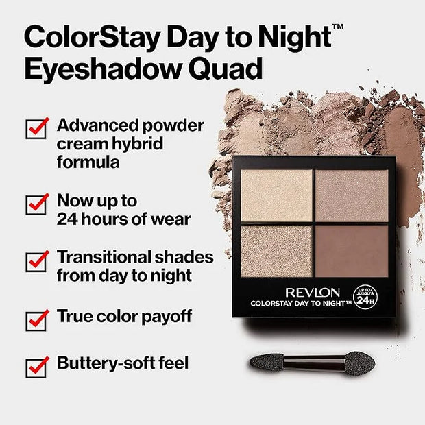 Revlon Eyeshadow Palette by Revlon, ColorStay Day to Night Up to 24 Hour Eye Makeup, Velvety Pigmented Blendable Matte & S...