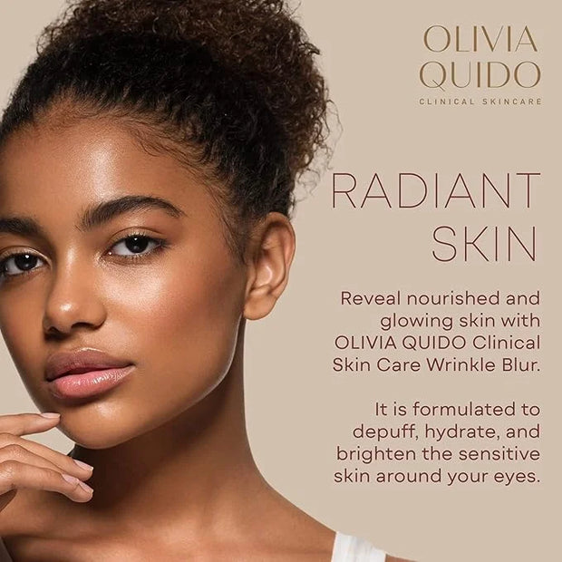 OLIVIA QUIDO Clinical Skin Care Wrinkle Blur (0.46 oz) | Eye Cream For Dark Circles and Puffiness | Anti-Aging Under Eye C...