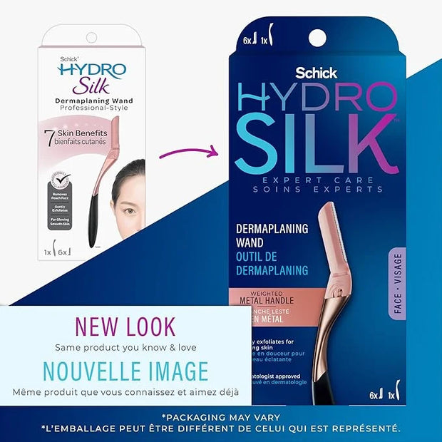 Schick Hydro Silk Dermaplaning Wand, Dermaplaning Tool for Face | Dermaplane Razor for Women Face, Eyebrow Razor, Peach Fu...