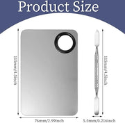 4 in 2 Set Makeup Mixing Palette, Stainless Mixing