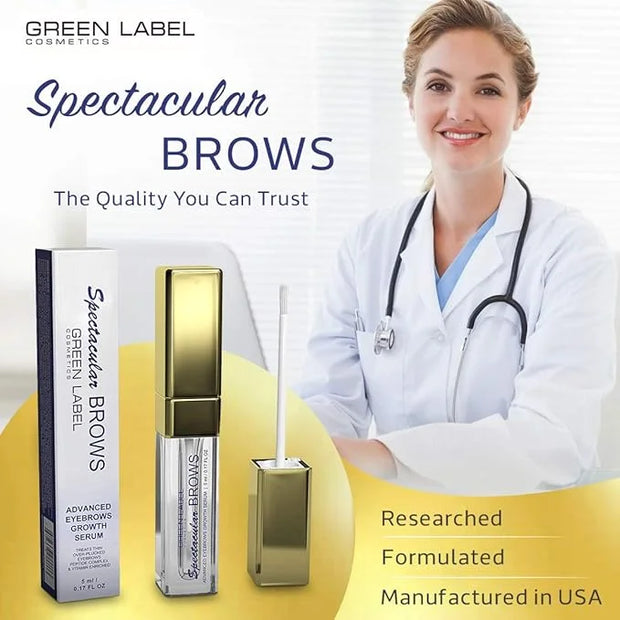 Spectacular BROWS - Brow Enhancer and Brow Growth Serum - Eyebrow Growth Enhancer- Eyebrow Growth Serum with Biotin & Natu...