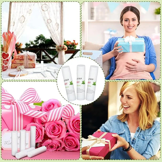Demissle 150 Pcs Unlabeled Lip Balm Guests