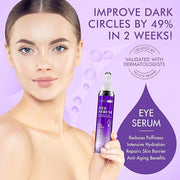 2 Packs Eye Serum for Dark Circles and Puffiness with 8% Caffeine 8% Retinol Hyaluronic Acid Niacinamide, Under Eye Cream ...