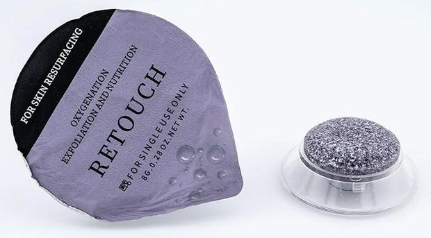 Retouch - Oxygen Facial CO2 Therapy, Home Facial, 6 Pods + 6 Primer Gel + 6 Serum After Treatment (New Formula Less Foam) ...
