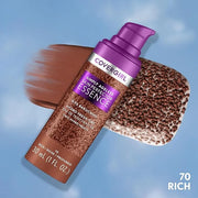 Covergirl Simply Ageless Skin Perfector Essence Foundation, 70 Rich, Tinted Skin Perfector, Skincare Makeup Hybrid, Sheer ...