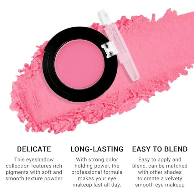 Monochrome Matte Eyeshadow Makeup Palette, Highly Pigmented Pink Red Eyeshadow Palette, Matte Pressed Powder Eye shadow Ma...