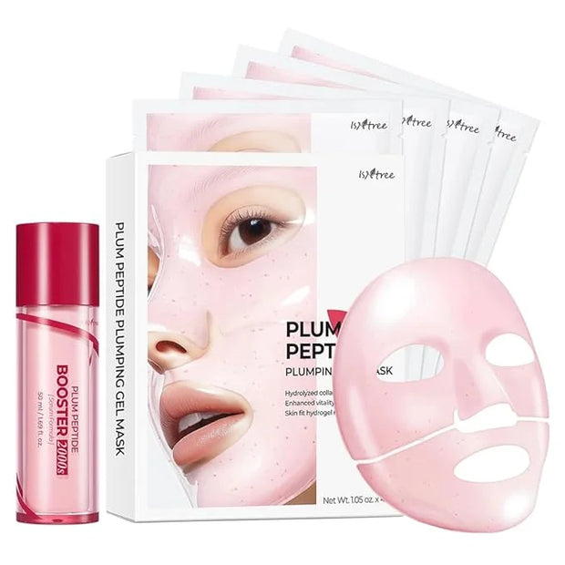 ISNTREE Plum Peptide Booster 2000s 50ml, 1.69 fl oz + Plum Peptide Plumping Gel Mask 30g*4ea - Product Image