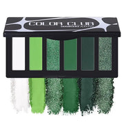 Green Eyeshadow Palette with Mirror Lime Forest Emerald Tones Matte Shimmer 6 Colors Mini Eye Shadow Pallet Travel Size Hi...