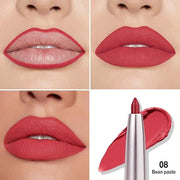 evpct Silky Lip Liner Pencil Retractable, Bean Red Smooth Lip Liner Creamy Velvet Lipliner Long-Lasting for Korean Makeup ...