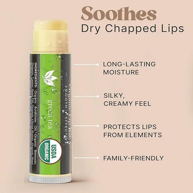 USDA Organic Lip Balm - USA Made with Natural Ingredients, 12 Pack Multi Flavor Lips Moisturizer, Moisturizing Lip Care, B...