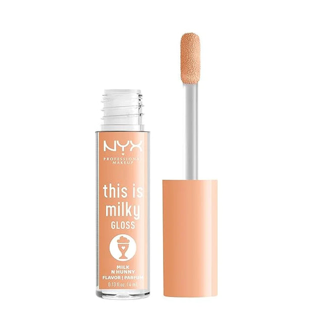 NYX PROFESSIONAL MAKEUP This Is Milky Gloss, Lip Gloss with 12 Hour Hydration, Vegan - Milk & Hunny (Honey Nude) - Product...