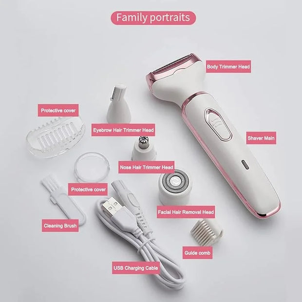 Bikini Trimmer for Women, Electric Razor Hair Shaver for Face Nose Eyebrow Beard Mustache Arm Leg Armpit Bikini, Replaceab...