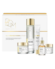 BOM COSMETICS A Set of Peptide Power Skincare With 5 Kinds of Items (Toner, Ampoule, Cream, Eye Cream, Sleeping Mask), 24K...