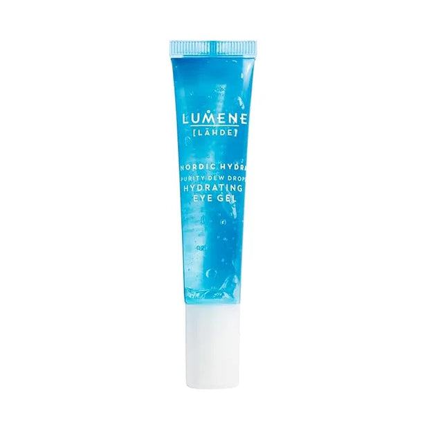 Lumene Purity Dew Drops Hydrating Eye Gel - Dark Circle Eye Cream with Hyaluronic Acid & Under Eye Serum + Puffy Eyes Trea...