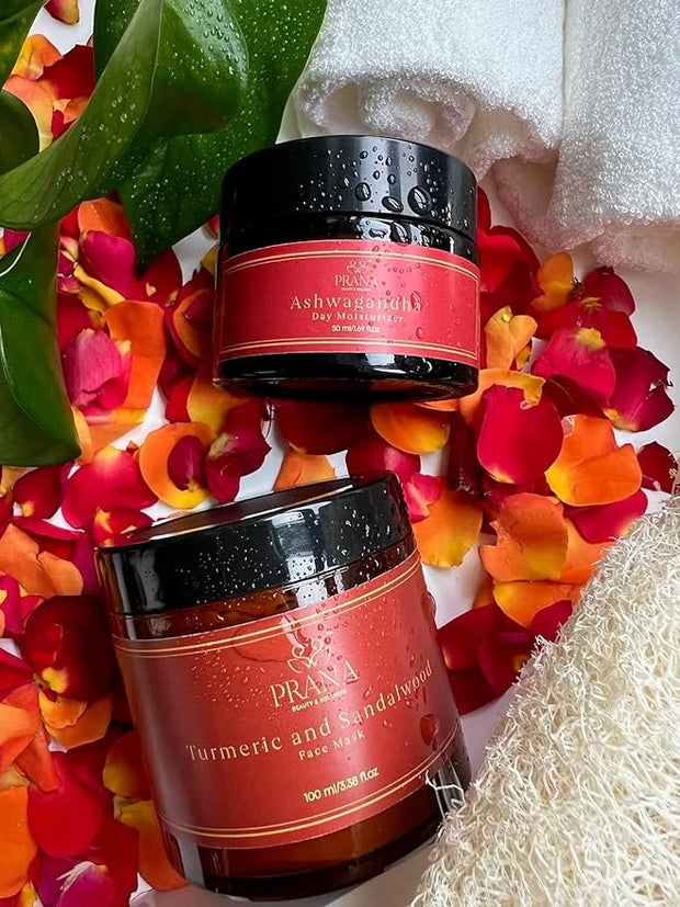 PRANA Ashwagandha Day Face Moisturizer - Natural Face Lotion with Ayurvedic Ingredients like Licorice, Almond Oil, Gotu Ko...