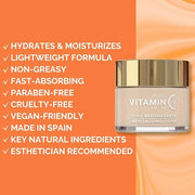 Noche Y Dia Vitamin C Face Cream - Hydrating, Lightweight, Non-Greasy Moisturizer for All Skin Types - Anti-Aging Formula ...