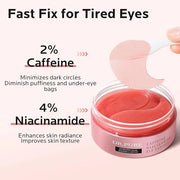Dr. Pure Under Eye Patches for Puffiness: Dark Circles and Puffy Eyes Treatment Caffeine Eye Mask with Niacinamide Hyaluro...