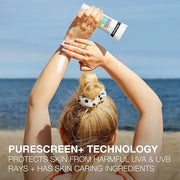 Neutrogena Purescreen+ Mineral Beach Defense Active Performance Body Lotion Sunscreen with Broad Spectrum SPF 30, Quick Dr...