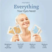 MyHalos Eye Masks for Dark Circles and Puffiness & Eye Patches for Wrinkles Duo- 24 Under Eye Patches for Puffy Eyes, Dark...