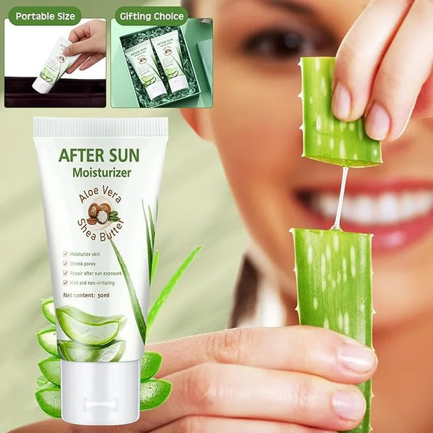 12 Pcs Mini Aloe Vera Lotion Bulk, 1 oz Travel Size Aloe Vera Lotion for Sunburn Relief, Organic Mini After Sun Lotion Dai...
