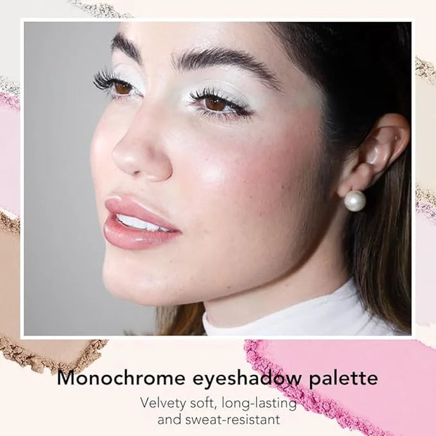 Monochrome Matte Eyeshadow Makeup Palette,Highly Pigmented Moonlight White Eyeshadow Palette,Matte Pressed Powder Eye shad...