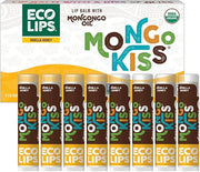 Mongo Kiss USDA Organic Lip Balm Set 8-pack (0.15 oz. each) with Mongongo Oil & Cocoa Butter to Moisturize Chapped Lips | ...