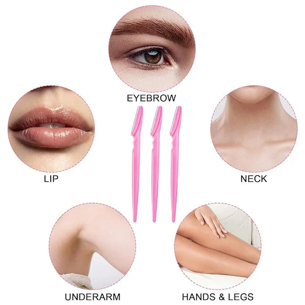 12 Pcs Eyebrow Razors, Face Razors Multipurpose, Exfoliating Dermaplaning Tools, Eyebrow Trimmers Shaver with Safety Cover...