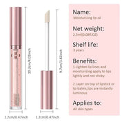 Hydrating Lip Gloss Oil - Nourishing Tinted Lip Oil for High-Shine Finish, Long-Lasting, Non-Sticky, Cruelty-Free Lip Plum...