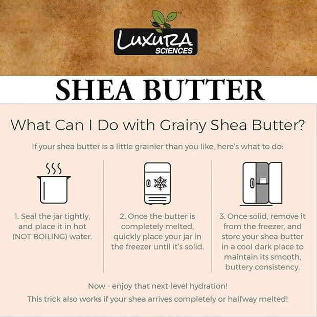 African Shea Butter | 100% Pure & Unrefined Raw Shea Butter for Skin & Hair | Deep Moisturizer for Face, Body & Scalp | Id...