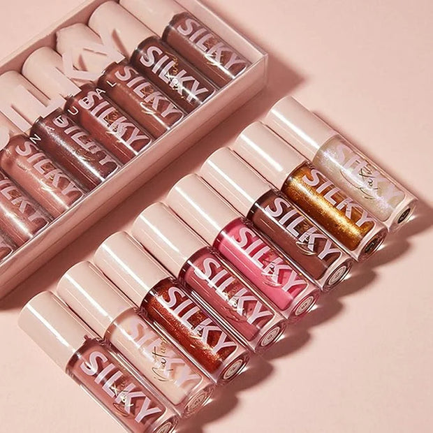 MAEPEOR Shimmer Glossy Lipgloss Set 8PCS Non-Sticky Moisturizing Glossy