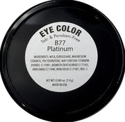 Platinum Silver Shimmering Gray Grey Pewter Pressed Powder Single Vegan Eyeshadow; Talc, Paraben & Cruelty Free - Product ...