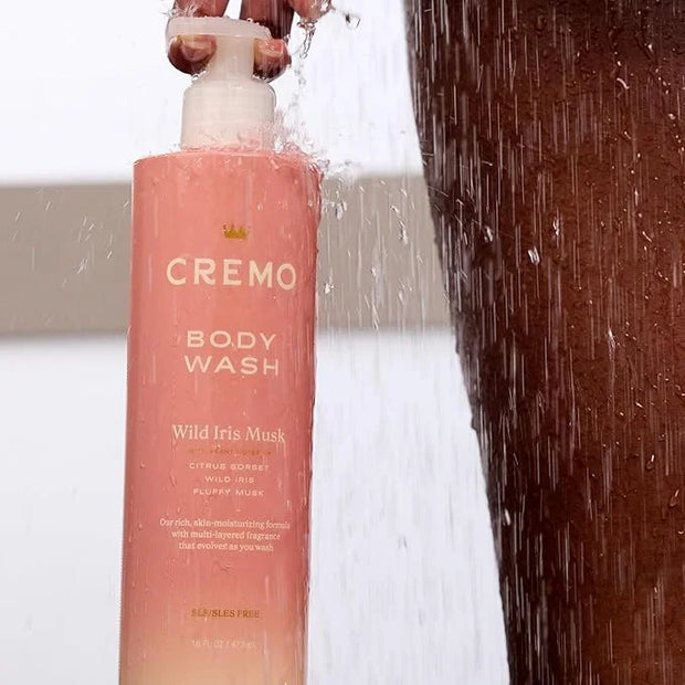 Cremo Wild Iris Musk Skin Moisturizing Body Wash for Women, Notes of Citrus Sorbet, Wild Iris, and Fluffy Musk, 16 Fl Oz -...