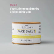 J&L Naturals Simple Skin Regimen Kit With Cleansing Bar, Face Salve, Konjac Sponge, Lip Balm | For Oily, Dry, Mature, and ...
